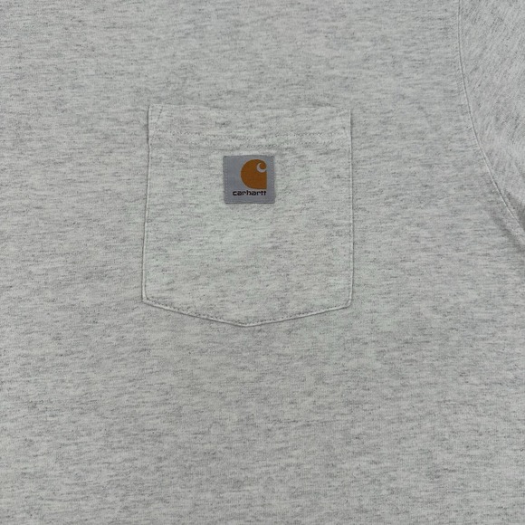 Carhartt Workwear Original Fit Gray Shirt Pocket Heavy Weight Men Sz 2X Tall - Picture 5 of 10